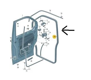AUTO Kapı Fitili Ön Sol Ön Sağ T5 2003-2010 T6 2011-2015 T7 2016-