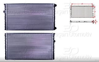 AUTOLUX Radyatör 627x377x34 1,6 1,8 1,9d 2,0 Golf3 Vento Klimalı
