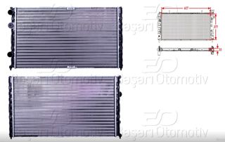 AUTOLUX Radyatör 627x377x32 1,9sdi Caddy 1996-2003 İnca 1996-2003