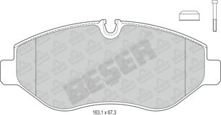 BESER Fren Balata Ön İnce Teker/tek Teker Crafter 06- Sprinter 06-17