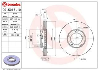 BREMBO Fren Diski Ön 257x25 Taro 1989-1997