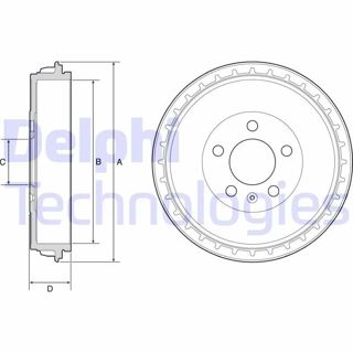 DELPHI Kampana Arka 228x42mm Polo 18- A1 19- İbiza 18- T-cross 19- Fabia 22-