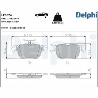 DELPHI Fren Balata Arka Caddy 2021- Golf8 2020- A3 2020- Leon 2020- Octavia 2020-