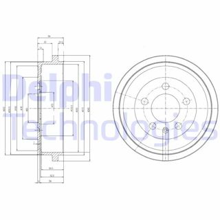 DELPHI Kampana Arka 200x40mm 5 Bıjon Polo 02-18 Fabıa 00- İbıza 02-17 Cordoba 03-09