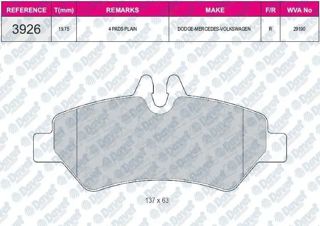 FERBE Fren Balata Arka İnce Teker/tek Teker Crafter 06-16 Sprinter 06-17