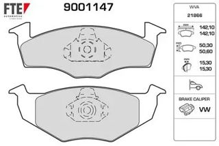 FTE Fren Balata Ön 15mm Polo Hb 95-02 239mm Dıskler İçın