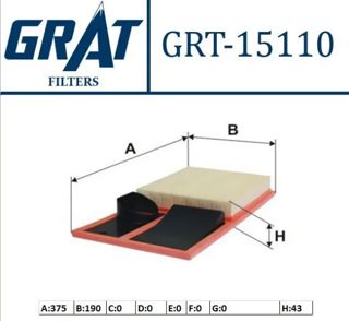 GRAT Hava Fıltresı 1,4 16v Bud Bxw Cgg 1,6 Bts Polo 06-14