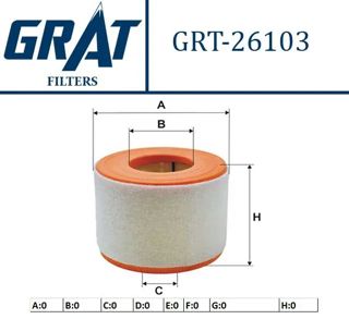 GRAT Hava Filtre 2,0tdi Cgl 2,0fsi A6 2011-2018 A7 2015-2018
