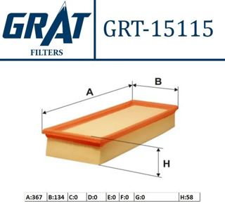 GRAT Hava Fıltre Polo Classıc 00-02 1,6 Akl 1,9 Caddy 96-03 1,9tdı Alh 1,9sdi Ayq
