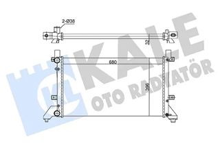 KALE Radyatör 682x415x34 2,5tdi Anj Avr Ahd 2,8tdi Lt 1997-2007