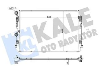 KALE Radyatör 648x446x16 Polo 2018- T-cross 2019- Arona 2018- İbiza 2018- A1 2019-