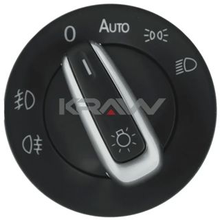 KRAW Far Anahtarı Sisli Auto Nikelajlı Golf5 Golf6 Jetta 06- Passat 06-15