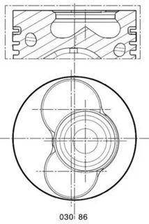 MAHLE Piston Sekman 79,50mm 1-2 Silindir 1,9tdi Axb Axc Avf T5 03-10 Passat 01-05