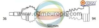 ODM Aks Komple Sol Düz Vites 1,2 Bme 1,4 16v Bby Polo 02-10