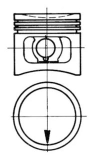 PISTONSAN Piston 79,50mm 1,6 Benzinli A80 Golf1 1975-1984 A80 1973-1984