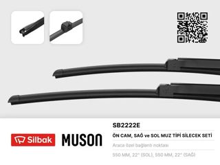 SILBAK Silgi 2li Takım 55cm-55cm Aerotwin Muz Tip A6 02-05 A4 04-08 Exeo 09-14