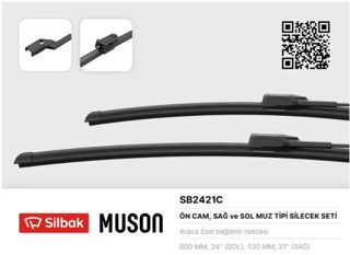 SILBAK Silgi 2li Takım 60cm-53cm Tiguan 2008-2018 Twingo 2007-