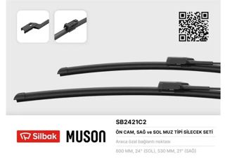 SILBAK Silgi 2li Takım 60cm-53cm Kodiaq 2018- Q3 2012-2018 A5 Cabrio 09-12 Panamera 17-