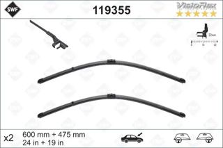 SWF Silgi 2li Takım 60cm-47,5cm Sidelock Octavia A5 04-13 Golf5 04-05 Caddy 04-06