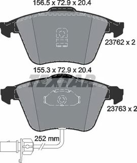 TEXTAR Fren Balata Ön Fişli 2,5tdi A6 2002-2005