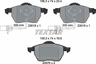 TEXTAR Fren Balata Ön Fişli Passat 97-00 A4 95-05 1,6 1,8t 1,9tdi Passat 01-05