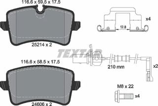 TEXTAR Fren Balata Arka Fişli A6 2011-2018 A7 2011-2018 A8 2010-2018