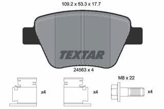 TEXTAR Fren Balata Arka Bosch Sıstem Caddy 11-15 Jetta 11/09-10