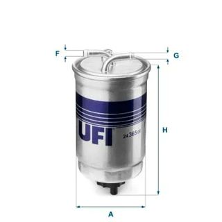 UFI Mazot Filtre 2 Borulu 1,6d 1,6td Golf2 Jetta2 1984-1992 T2 1980-1992 2,4 Lt31