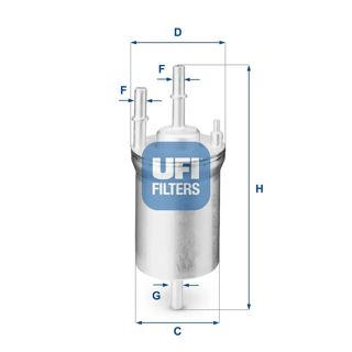 UFI Benzin Filtre 4bar 1,6 Bse Golf5 Golf6 1,2 Bme 1,4 Bby Bbz Bud Bky Cggb Polo