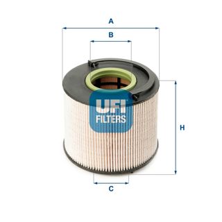 UFI Mazot Filtre 3,0tdi 4,2tdi Touareg 2003-2010 Q7 2007-2015 Cayanne 2003-2010