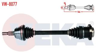 VEKA Aks Komple Sol 1,6 16v Bcb Golf4 Bora 99-05
