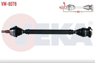 VEKA Aks Komple Sağ 1,6 16v Bcb Golf4 Bora 99-05