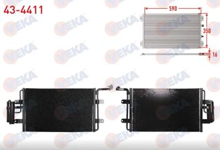 VEKA Klima Radyatörü 540x360x20 Golf4 Bora A3 Octavia (a4) Toledo Leon 99-05
