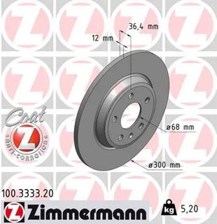 ZIMMERMANN Fren Diski Arka Takım 300mmx12 A4 08-15 A5 08-16 A6 11-18 A7 11-18 Q5 09-17