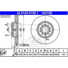 FREN DISK ÖN TAKIM 312X25MM 5/112 PASSAT 06-15 CADDY 04-15 1,9TDI 1,6TDI