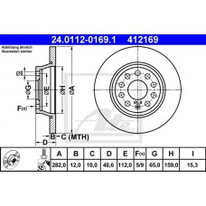 FREN DISKI ARKA TAKIM 282X12MM 5/112 PASSAT 06-15