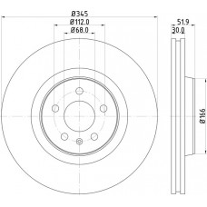 FREN DİSKİ ÖN TAKIM BOYALI 345X30 A6 2011-2018 A7 2011-2018