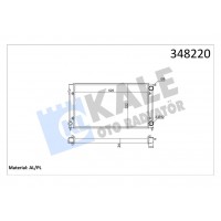 RADYATÖR 525X322X34 TAHLİYELİ 1,6 1,8 GOLF1 81-84 GOLF2 84-92 JETTA1 JETTA2