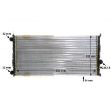 RADYATÖR 628X322X34 1,9D 1Y CLASSİC 97-99 CADDY 97-99