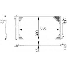 KLİMA RADYATÖRÜ 680X390X16 T5 2003-2010