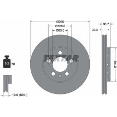 FREN DISKI ÖN TAKIM BOYALI 256X22MM 5/100 GOLF4 A3 OCTAVIA A4 POLO 02-