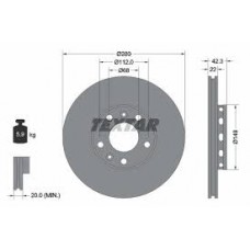 FREN DISKI ARKA 280X22MM HAVALı A8 04-10 PHAETON 02-07
