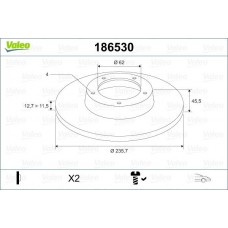 FREN DİSK ÖN TAKIM 236X13MM 4/98 FAVORİT 1988-1992