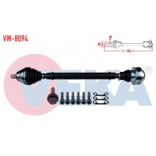 AKS KOMPLE SAĞ DÜZ VİTES 1,6TDİ GOLF6 LEON OCTAVİA A3